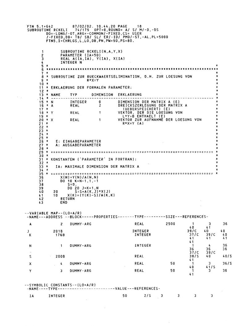 Code source en Fortran 77