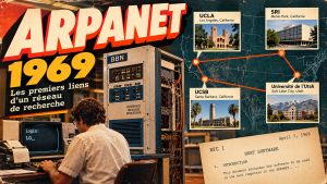 ARPANET : les quatre premiers nœuds du réseau