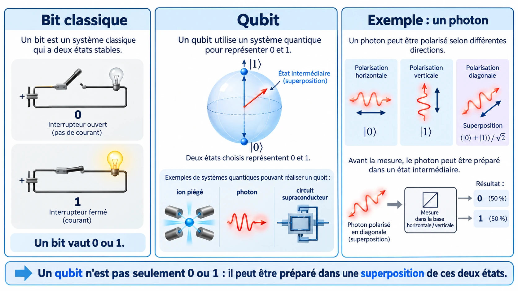 bit qubit et photon
