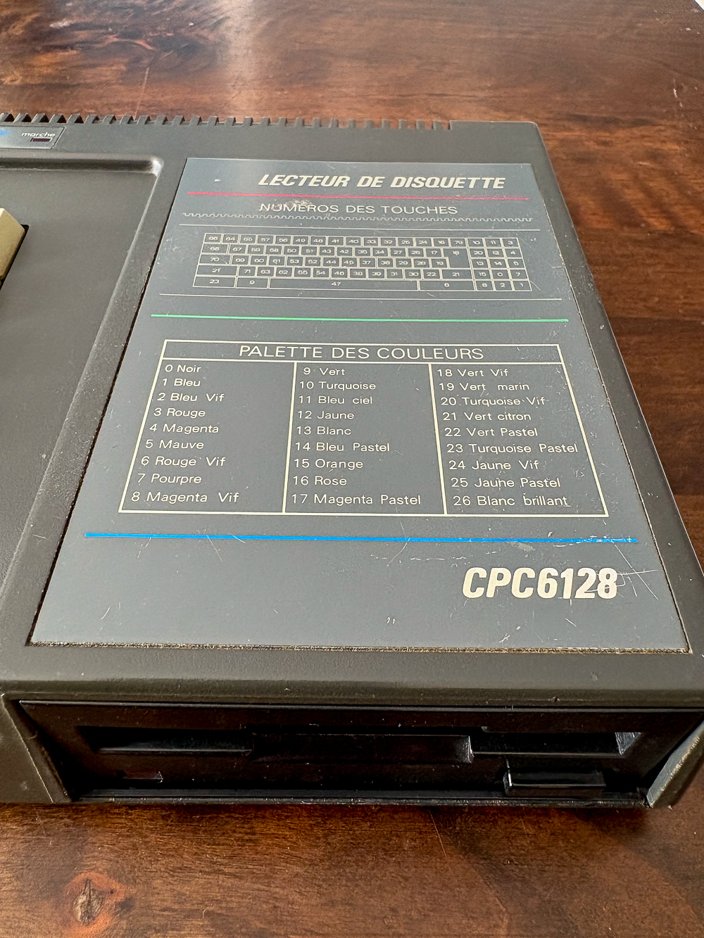 Détail du CPC 6128 : lecteur de disquette 3 pouces